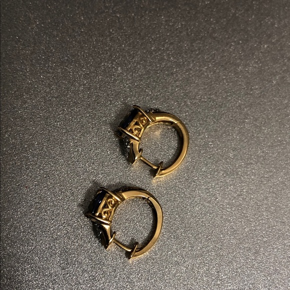 Elegant pure silver Gold plated Blue Jewelry Set - Picture 5 of 14